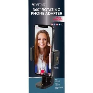 Vivitar - Smartphone 360 Degree Rotating Tripod Adapter - Black